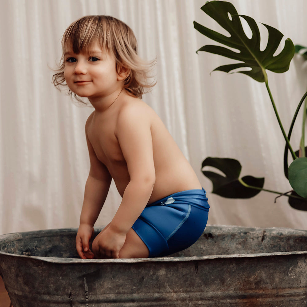 Diaper swimming pants blue