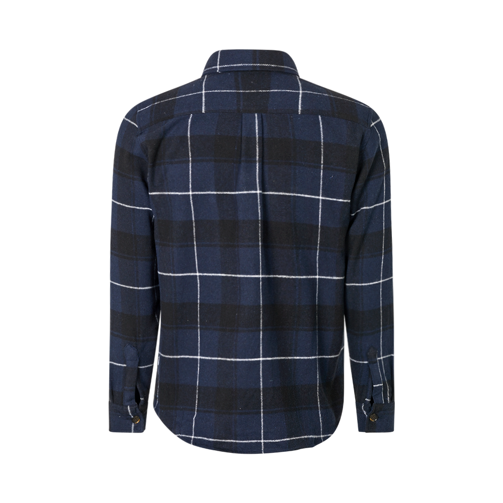 FCK x Les Deux Check Flannel Overshirt Mørk Navy / Sort