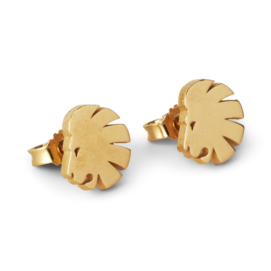 Løve Ørestik forgyldt (10mm) 2 stk