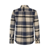 FCK x Les Deux Check Flannel Overshirt Ivory/Dark Navy