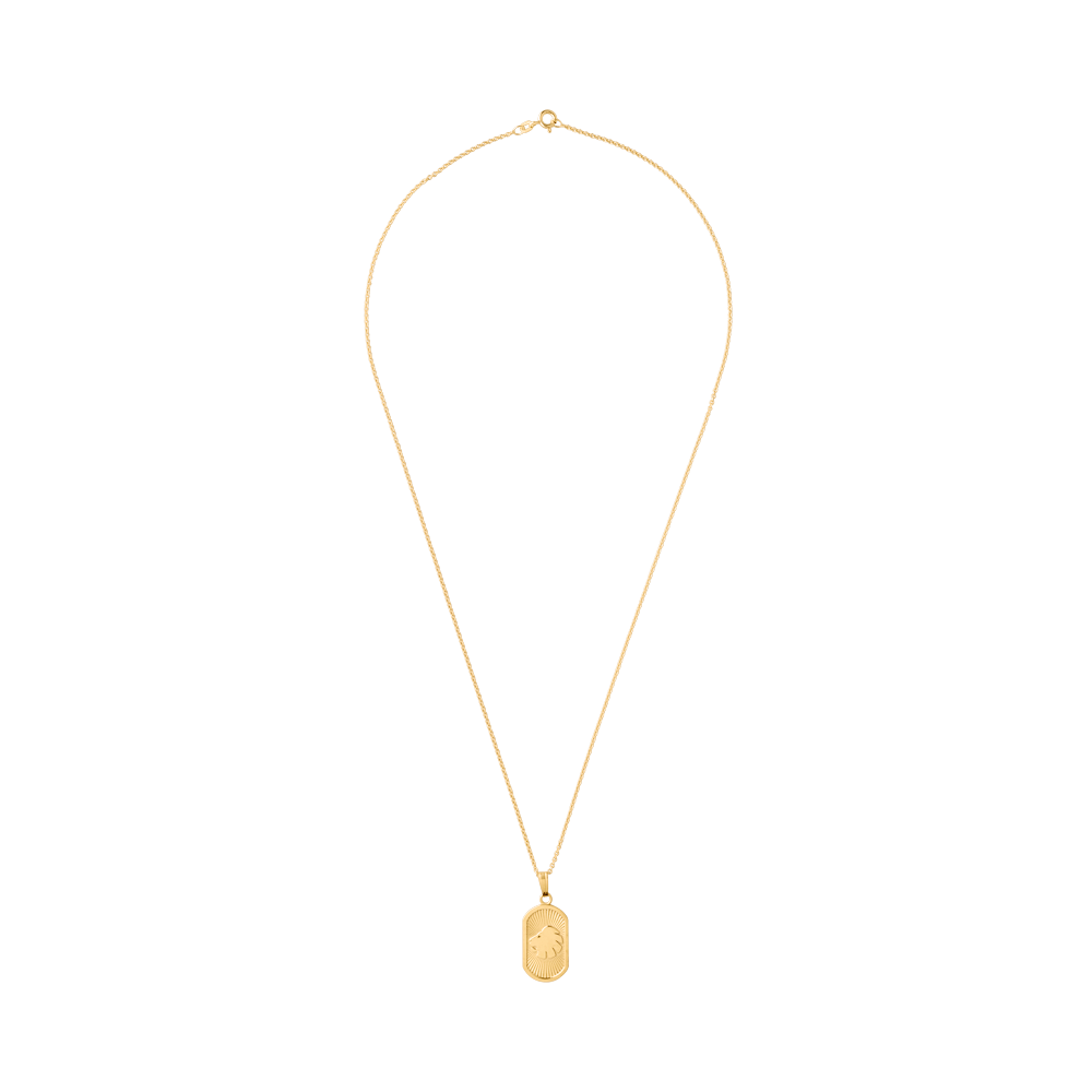 Løve Dogtag Forgyldt