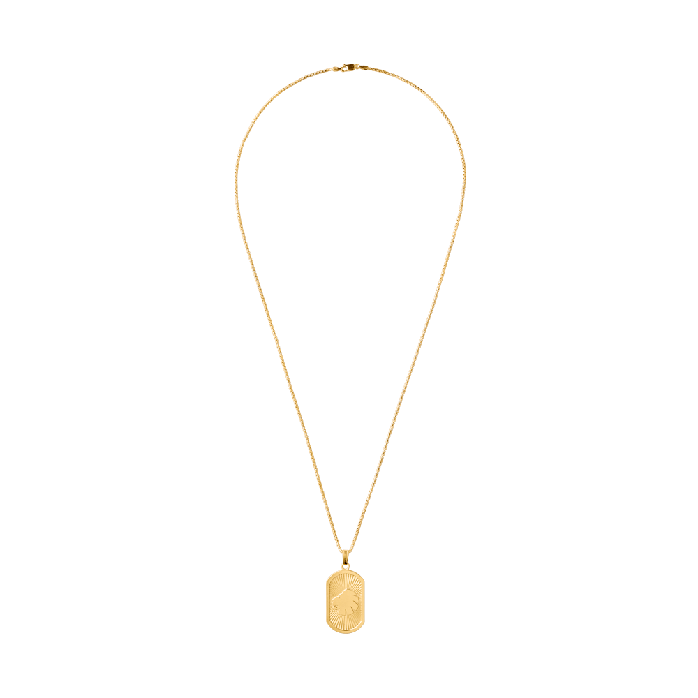 Løve Dogtag Forgyldt