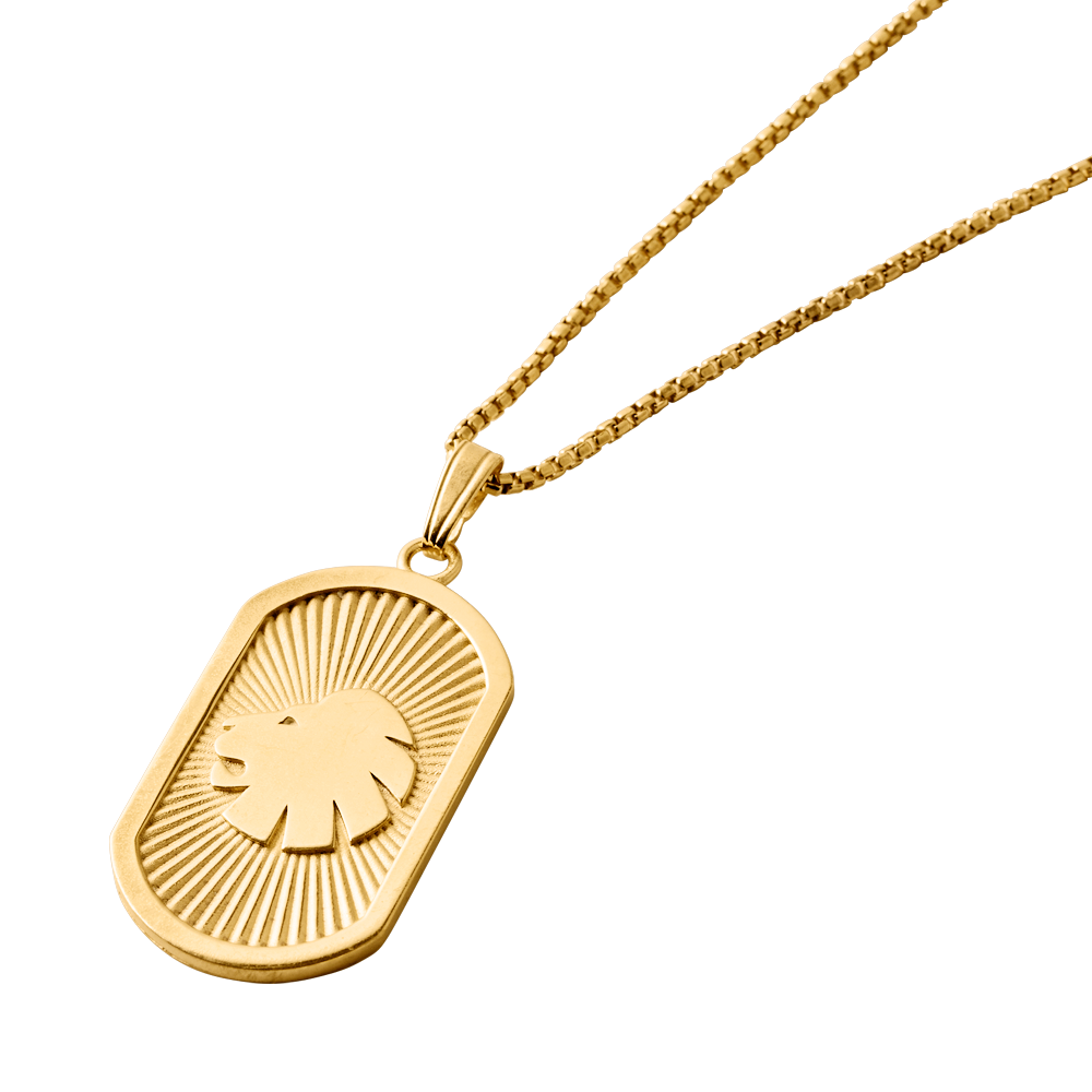 Løve Dogtag Forgyldt