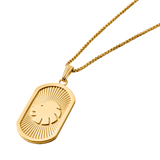 Løve Dogtag Forgyldt