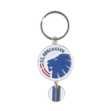 Key ring with logo and charm