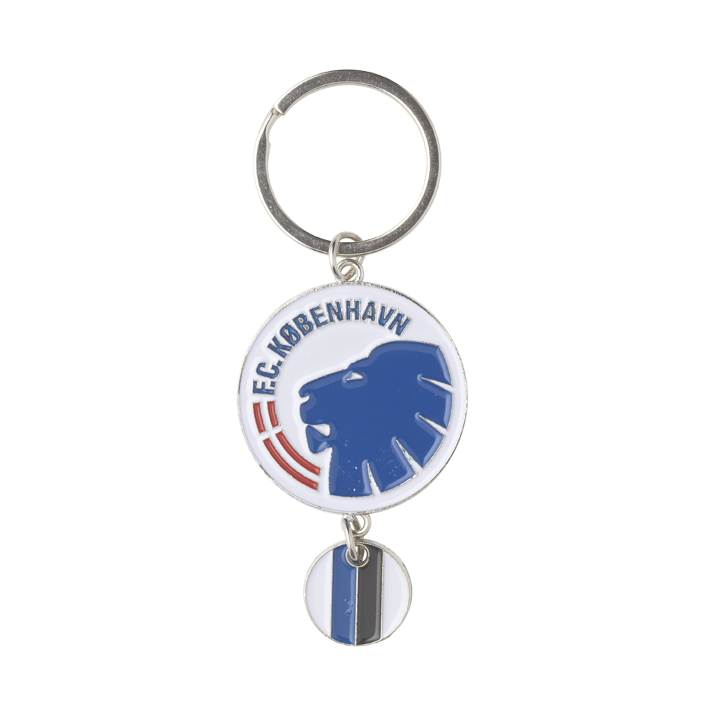 Key ring with logo and charm