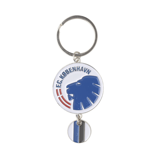 Key ring with logo and charm