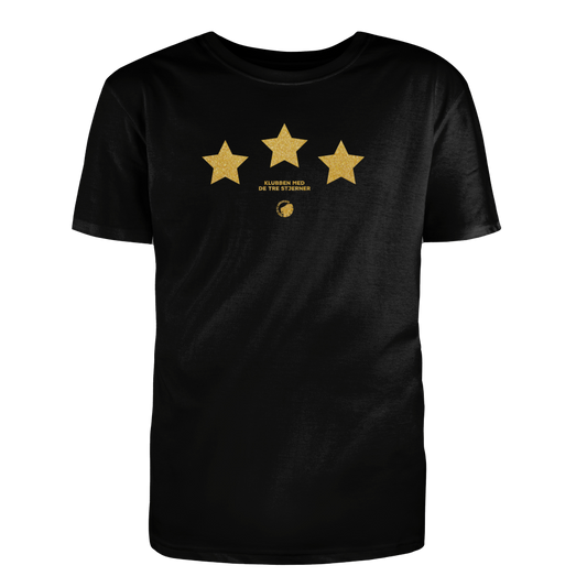 T-shirt 3 Stjerner Sort
