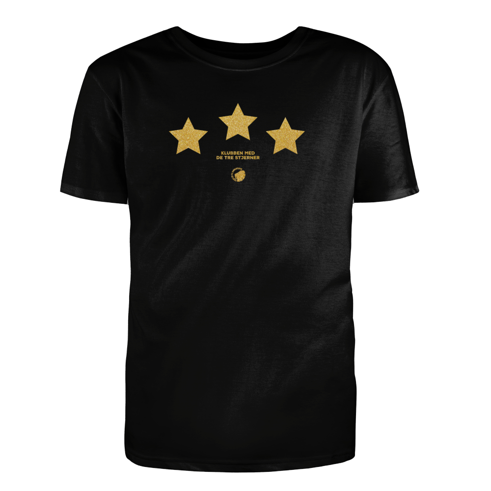T-shirt 3 Stjerner Sort